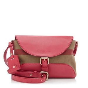 Authentic Burberry Canvas Check Crossbody Bag